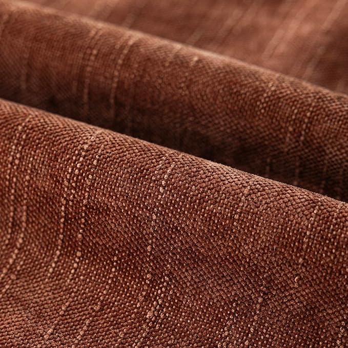 Foindtower Pack of 2 Soft Textured Chenille Throw Decorative Pillow Covers Square Accent Solid Cushion Cover Cozy Neutral Farmhouse Pillow Case for Couch Sofa Bedroom Living Room 16x16 Inch,Red Taupe