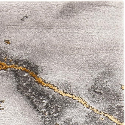SAFAVIEH Craft Collection Area Rug - 9' x 12', Grey & Gold, Modern Abstract Design, Non-Shedding & Easy Care, Ideal for High Traffic Areas in Living Room, Bedroom (CFT877F)