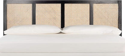 SAFAVIEH Home Collection Vienna Black Cane King Headboard Platform