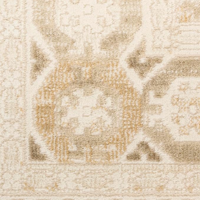 Nourison Home Pardis Ivory Beige 2' x 6' Area Rug - Easy Clean, Non Shedding, Bed Room, Living Room, Dining Room, Kitchen (6' Runner)