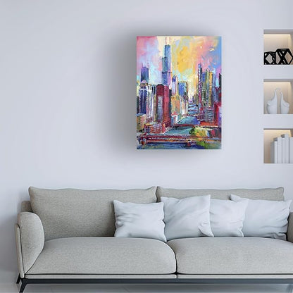 Richard Wallich 'Chicago 3' Canvas Art