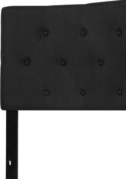 BizChair Tufted Upholstered King Size Headboard in Black Fabric