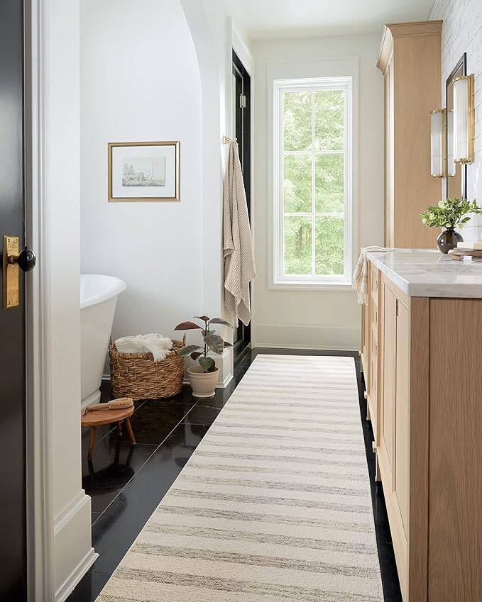 Loloi Chris Loves Julia Chris Collection CHR-05 Ivory/Slate 8'-6'' x 11'-6'', .50" Pile Height, Area Rug