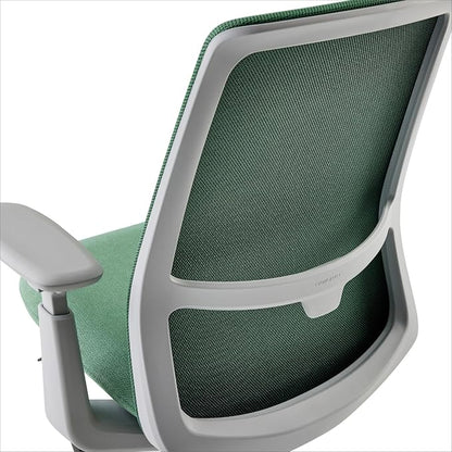 Haworth Soji Office Chair with Ergonomic Adjustments, Flexible Mesh Back (Juniper)