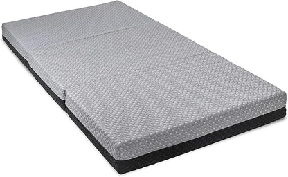 Milliard Dual Sided Premium Tri Folding Mattress, Memory Foam Foldable Mattress with Waterproof Washable Cover + Bonus Eye Mask Included