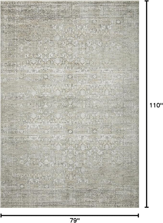 Loloi Amber Lewis Honora Collection HON-04 Grey/Beige 6'-7" x 9'-2" Area Rug