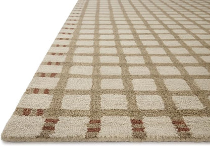 Loloi Magnolia Home by Joanna Gaines Waylon Collection WAY-02 Natural/Rust 9'-3" x 13' Area Rug