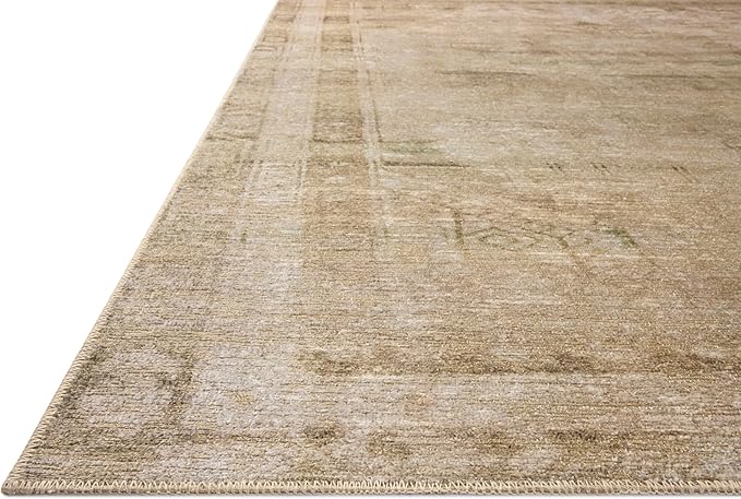 Loloi Amber Lewis Cambria Collection CBR-04 Natural/Jade 2'-3" x 3'-9" Accent Rug Jute, Neutral, Vintage Style, Antique Tone, Living, Bedroom, Dining, Carpet