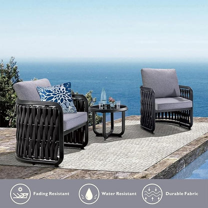 JMGBird Patio Chair Cushion Set, Outdoor Seat Cushion 24"x24" Patio Cushions for Outdoor Furniture