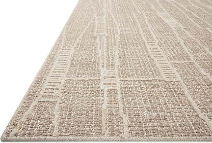 Loloi Amber Lewis Bexley Collection BEX-05 Mushroom/Natural 11'-6" x 15' Area Rug Neutral, Textured, Living, Bedroom, Dining, Carpet