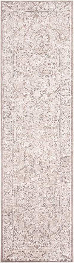 SAFAVIEH Reflection Collection Runner Rug - 2'3" x 14', Beige & Cream, Non-Shedding & Easy Cleaning, Ideal for Living Room, Bedroom (RFT665A)