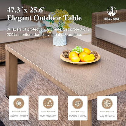 HERA'S HOUSE Patio Furniture Conversation Set with 4.92" Widened Armrest, Swivel Glide Chairs with 5.5" Thick Cushions, Gray Outdoor Wicker Sofa Set, 4 Pieces 5 Seats