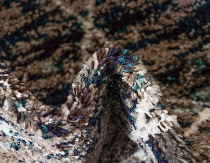 Unique Loom Trellis Frieze Collection Area Rug - Geometric (5' Round, Blue Multi/ Ivory)