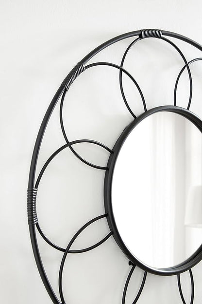 Kate and Laurel Arendahl Ornate Traditional Arched Scallop Mirror; 24 x 36; Antique Gold; Decorative Baroque Style Scalloped Arch Vintage Gold Mirror with Ornamental Crown