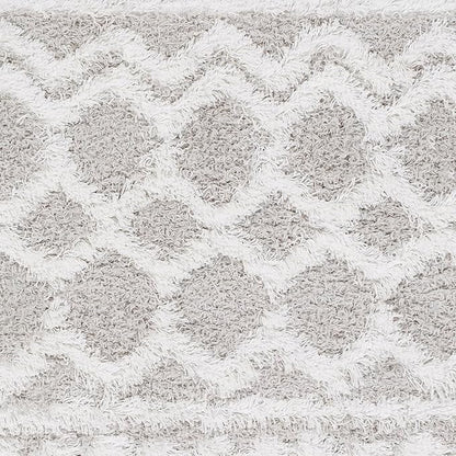 Livabliss Hapsburg Moroccan Shag Area Rug, 5'3" x 7'3", Light Gray