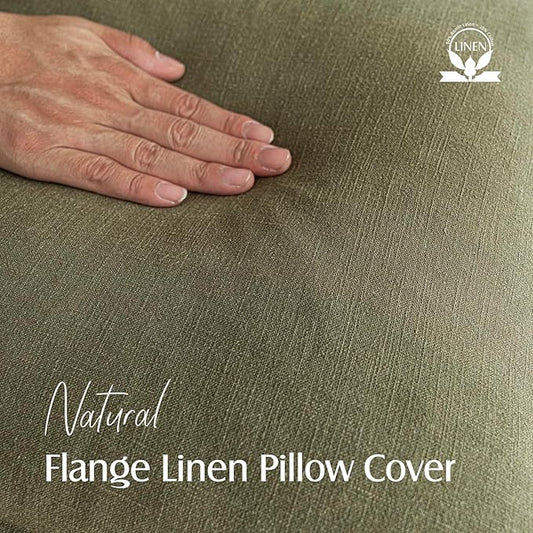 Foindtower Pack of 2, Decorative Linen Soild Throw Pillow Covers Soft Accent Lumbar Cushion Case Boho Farmhouse Pillowcase for Chair Couch Sofa Bedroom Living Room Home Decor 12 x 20 Inch Olive Green