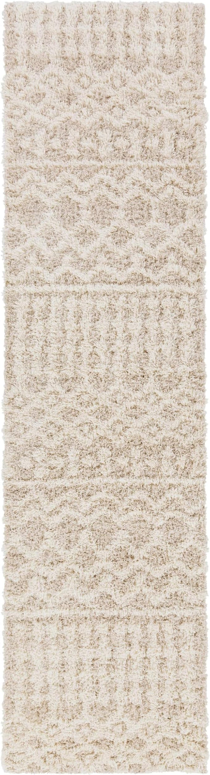 Livabliss Hapsburg Moroccan Shag Runner Area Rug,2'7" x 14',Beige