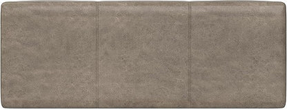 SIMPLIHOME Avalon Storage Ottoman Bench - 48 inch Wide Upholstered Vegan Leather Rectangular Lift-Top Ottoman in Distressed Smoky Grey Brown, Transitional Bench for Living Room with High-Density Foam