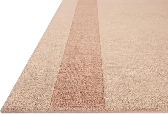 Loloi Leanne Ford Craven Collection CVN-01 Blush/Rose 2'-3" x 3'-9" Accent Rug Geometrical, Patterned, Neutral, Entryway, Mudroom, Bathroom, and Kitchen