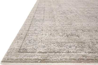 Loloi Amber Lewis Alie Collection ALE-03 Taupe/Dove 7'-10'' x 7'-10'', .13'' Pile Height, Round Area Rug