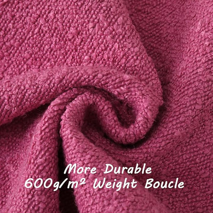 FUTEI Pack of 2 Hot Pink Decorative Throw Pillow Covers 26x26 Inch Soft Cozy Solid Boucle Textured Euro Pillow Shams,Modern Home Decor for Couch Bed Living Room
