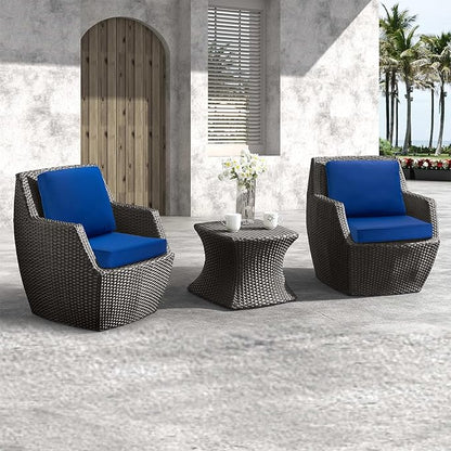 JMGBird Outdoor Chair Cushion Tufted Pillow, Deep Seat Outdoor Cushion Set 19"x19" Seat Cushions for Outdoor Furniture