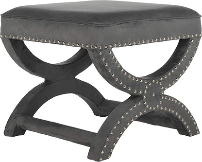 Safavieh MCR4645 Mystic Upholstered Ottoman Color: Cream