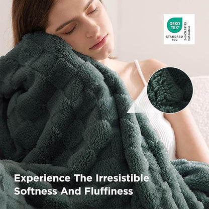Bedsure GentleSoft Mallard Green Throw Blanket for Couch - Super Soft Cozy Blankets Gifts for Women Men Girls, Cute Small Fleece Throws for Bedroom Home Decor, 50x70 Inches