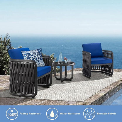 JMGBird Outdoor Seat/Back Chair Cushion Tufted Pillow, Indoor Deep Seat Chair Cushion Set 22"x22"