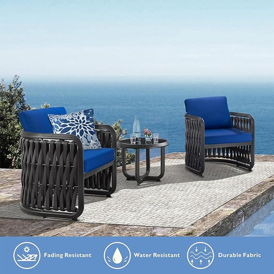 JMGBird Outdoor Seat/Back Chair Cushion Tufted Pillow, Indoor Deep Seat Chair Cushion Set 22"x22"