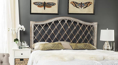 SAFAVIEH Home Collection Gabriella Antique Grey Wicker Headboard, Queen