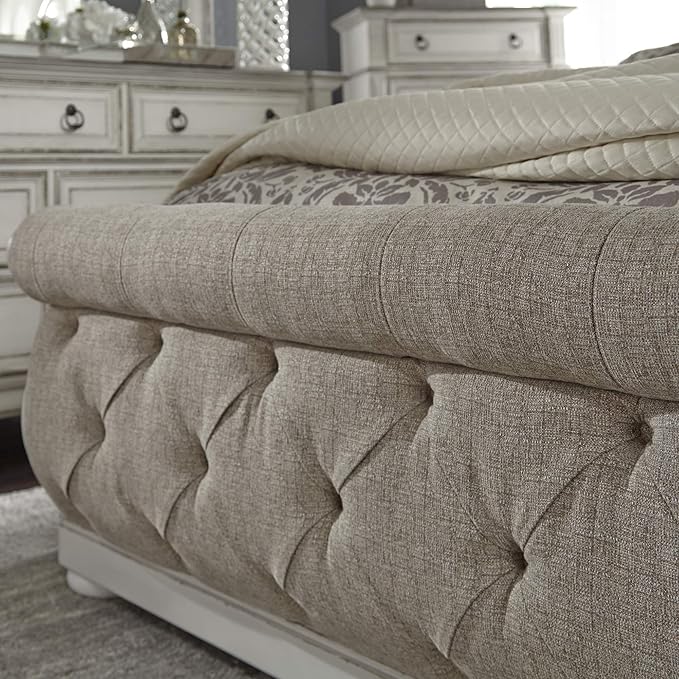 Liberty Furniture Industries Abbey Park Sleigh, Queen, White