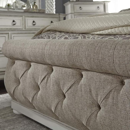Liberty Furniture Industries Abbey Park Sleigh, Queen, White