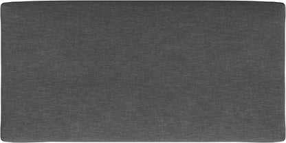 SIMPLIHOME Rebecca 48 inch Wide Mid Century Modern Rectangle Large Coffee Table Storage Ottoman with Lift up Lid in Slate Grey Polyester , Assembled, For the Living Room, Entryway and Family Room