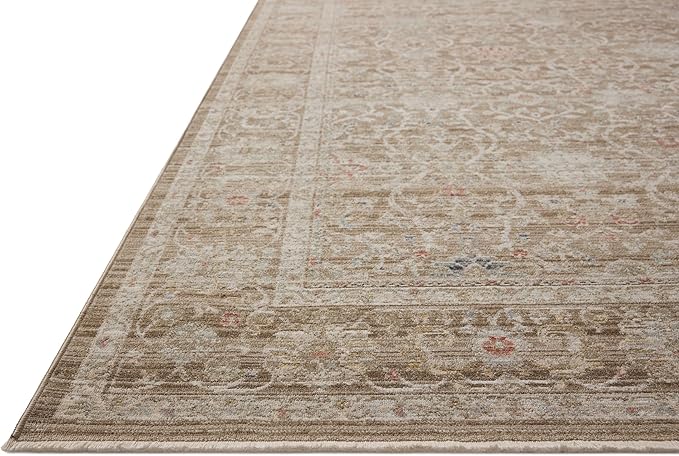 Loloi Chris Loves Julia Ida Collection IDA-03 Bark/Multi 3'-6" x 5'-6", .19" Pile Height, Accent Rug