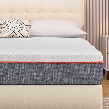 VECELO Charcoal Infused Memory Foam Califonia King Mattress 8 Inch, Medium Firm Califonia King Size Bed Mattress with Washable Cover, Pressure Relieve, Fresh Cooling Comfort