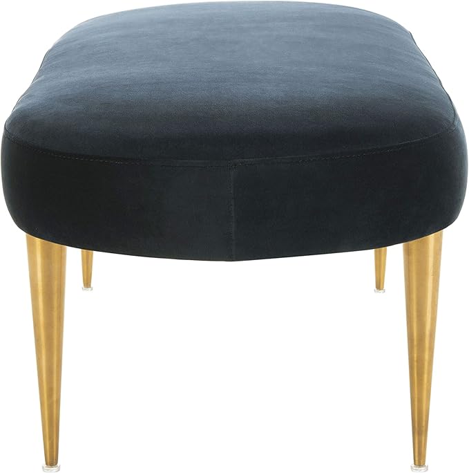 Safavieh Home Collection Corinne Emerald and Gold Velvet Oval Bench