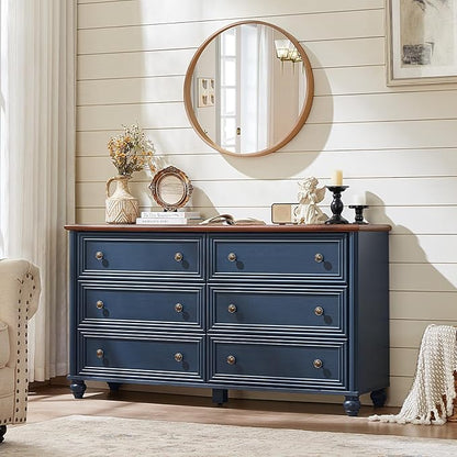 Farmhouse Dressers & Night Stand Set of 4, Wood 54" Wide Dresser & 35" Tall Chest of Drawers, 18" with Charging Station Nightstand Set of 2, Bedroom Furniture Dresser Set for Home Living Room Hallway