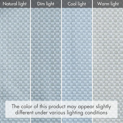 Madison Park Galen Cordless Roman Shade, 39"W x 64"H, Sheen Blue – Room Darkening, Thermal Insulated, Energy Efficient Window Blind with Subtle Sheen Basketweave Fabric for Privacy
