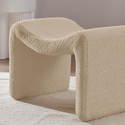 VANOMi Large Footstool Ottoman, Multi-Functional Modern Foot Stool, Sofa Footrest Extra Seating for Living Room, Entryway, Hallways and Bedrooms, Large, Camel