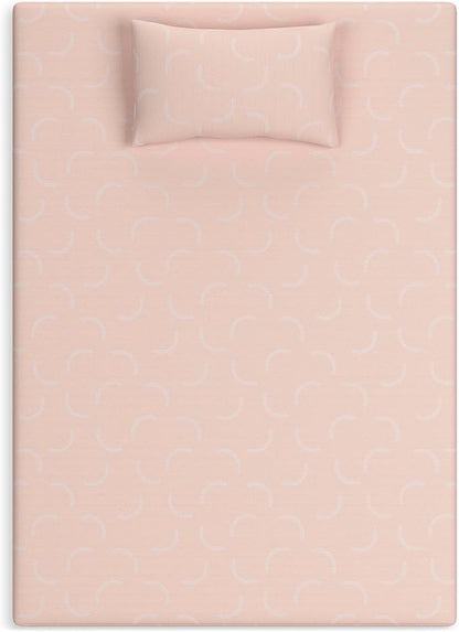 Signature Design by Ashley Full Size iKidz 7 Inch Firm Gel Memory Foam Mattress with Stretch Knit Cover & Pillow Included, Pink Coral, Fiberglass Free, Mattress in A Box