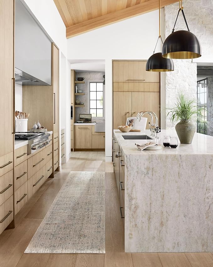 Loloi Amber Lewis Alie Collection ALE-02 Sand/Sky 2'-7'' x 10'-0'', .13'' Pile Height, Runner Rug