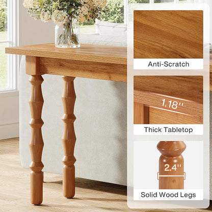 Tribesigns 70.9-Inch Extra Long Console Table for Entryway, Narrow Sofa Table Behind Couch with Solid Wood Legs, Entry Accent Table for Living Room, Foyer, Hallway, Entrance