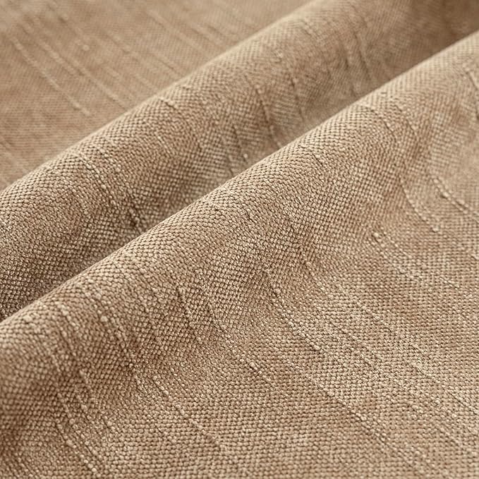 Foindtower Pack of 2 Soft Textured Chenille Throw Decorative Pillow Covers Square Accent Solid Cushion Cover Neutral Lumbar Pillow Case for Couch Sofa Bedroom Living Room 12x20 Inch,Taupe Khaki Camel