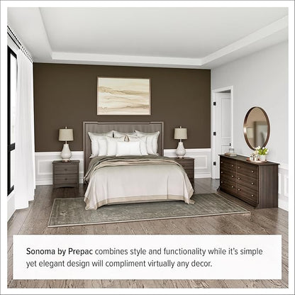 Prepac Sonoma Superior 5-Drawer Dresser for Bedroom - Spacious and Stylish Chest of Drawers, Measuring 17.75"D x 31.5"W x 44.75"H, In Espresso Finish