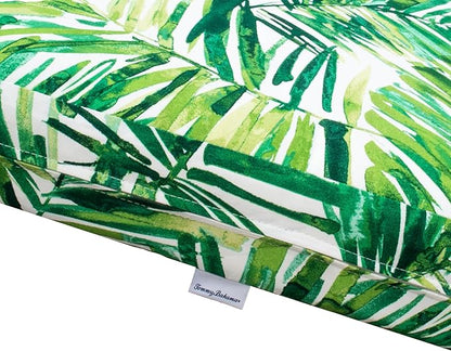 Tommy Bahama Deep Seating Lounge Cushion, 24" X 24" X 4", Coastal Palm Green Leaf