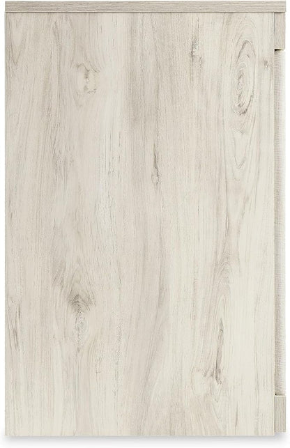 Signature Design by Ashley Bellaby Farmhouse 4-Piece Entertainment Center for TVs up to 69" with Electric Fireplace, Whitewash
