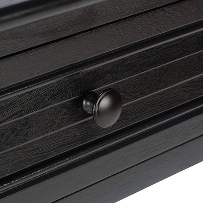 SAFAVIEH Home Collection Tate Black 2-Drawer Bottom Shelf Console Table CNS5720B