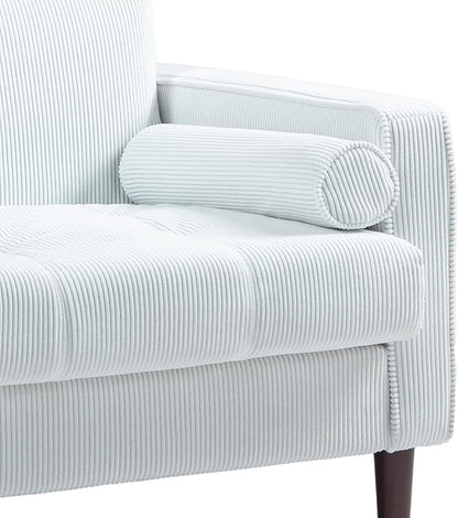 Oversized Accent Chair Set of 1, Corduroy Fabric Mid Century Modern Armchair with Large Seat for Living Room Bedroom Reading