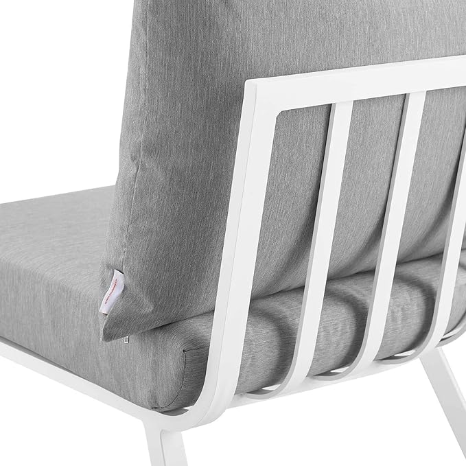 Modway Riverside Outdoor Furniture, 4-Piece Set, White Gray